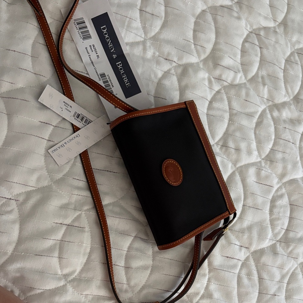 Dooney & Bourke Black and Tan Crossbody Bag